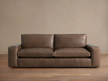 Kipton Wide Arm Leather Sofa