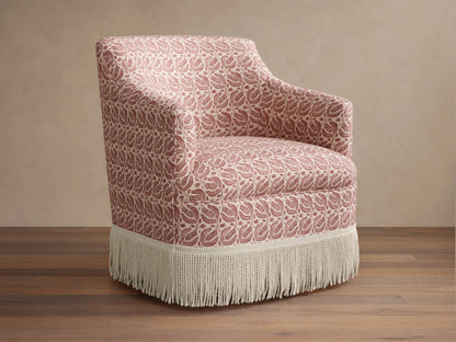 Savannah Swivel Chair with Fringe