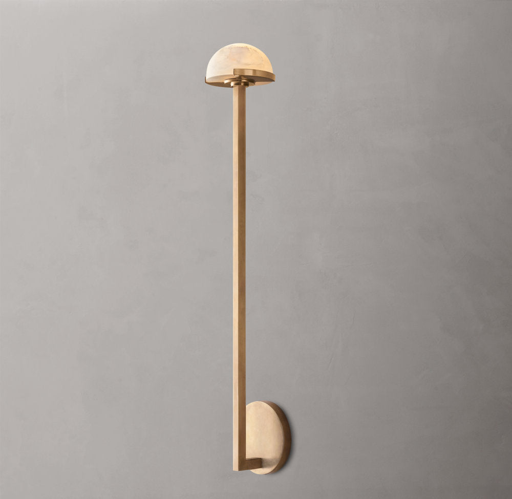 Alabaster Hemisphere LED Wall Light