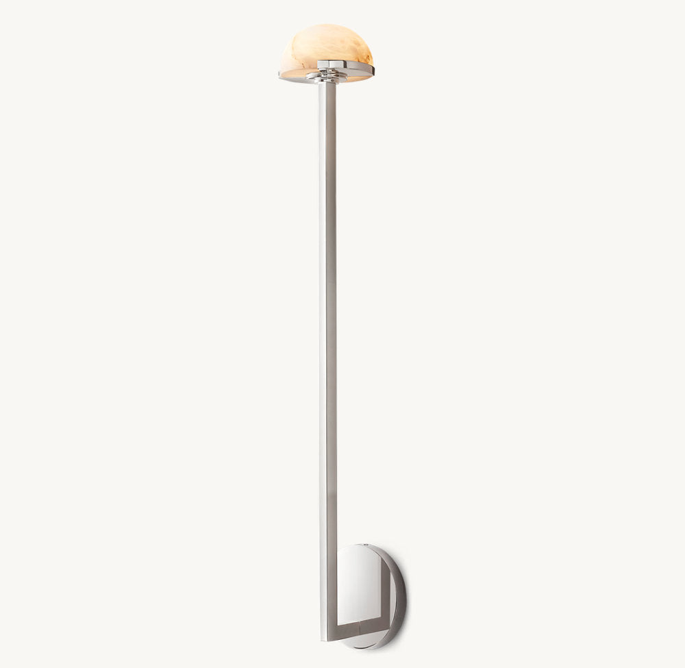Alabaster Hemisphere LED Wall Light