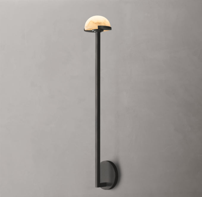 Alabaster Hemisphere LED Wall Light