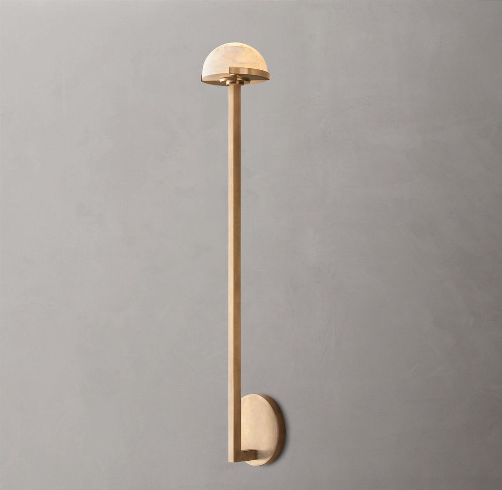Alabaster Hemisphere LED Wall Light