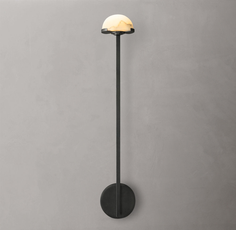 Alabaster Hemisphere LED Wall Light