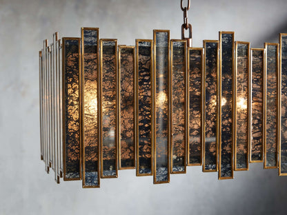 Antiqued Mirror Lantern Chandelier