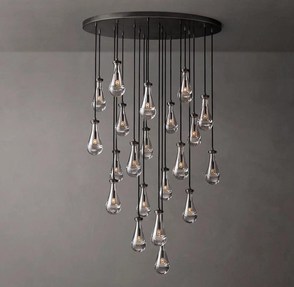 Artisan Glass Rainfall Chandelier