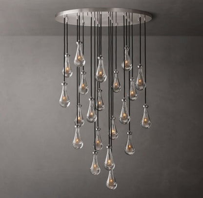 Artisan Glass Rainfall Chandelier