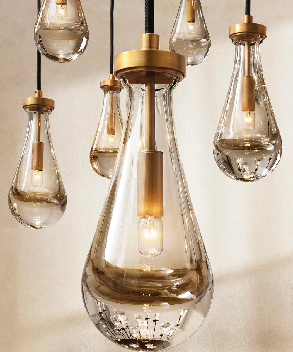 Artisan Glass Rainfall Chandelier