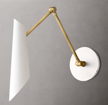 Black Cone Brass Reading Sconce