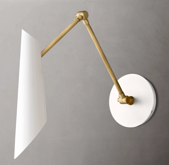 Black Cone Brass Reading Sconce