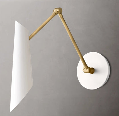 Black Cone Brass Reading Sconce