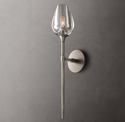 Carved Crystal Tulip Wall Light