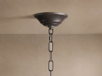 Cascading Ceramic Leaf Chandelier
