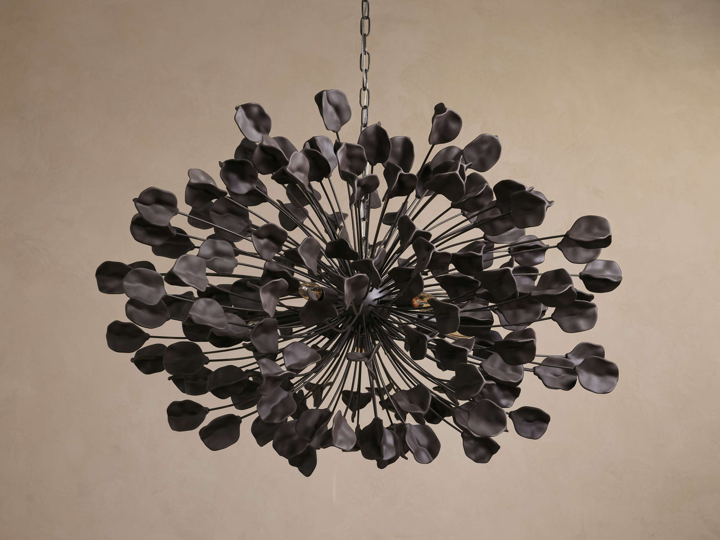 Cascading Ceramic Leaf Chandelier