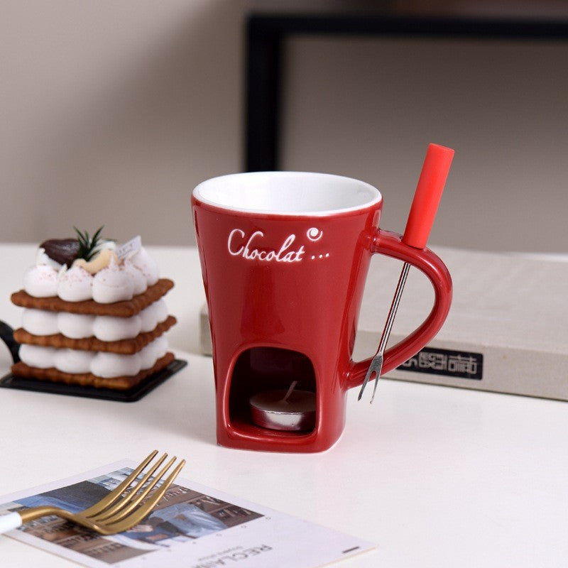 Cocoa Glow Ceramic Fondue Cup