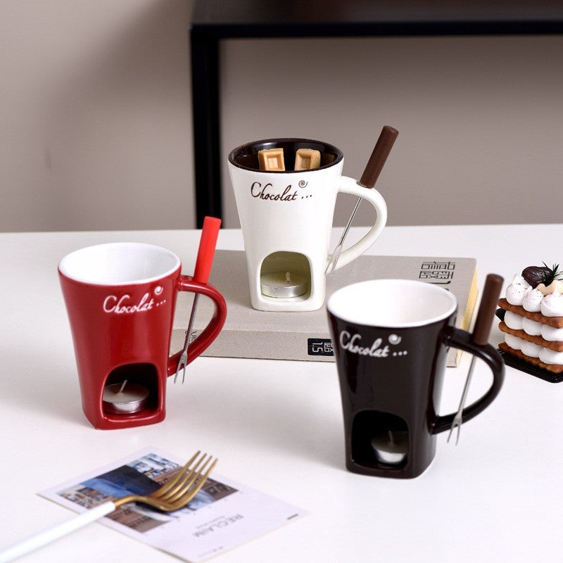 Cocoa Glow Ceramic Fondue Cup