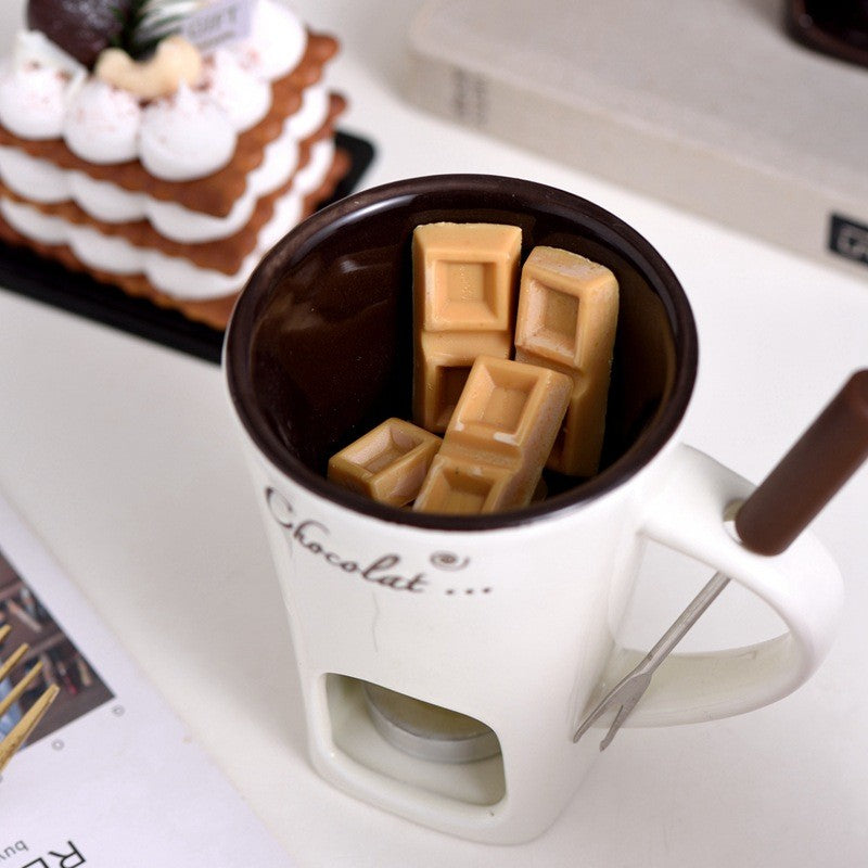 Cocoa Glow Ceramic Fondue Cup