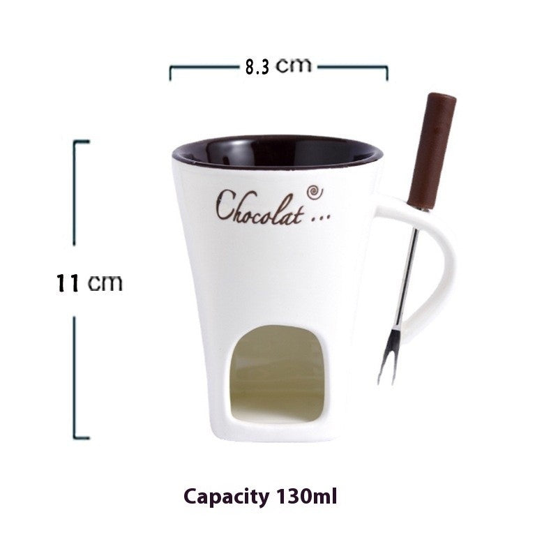 Cocoa Glow Ceramic Fondue Cup