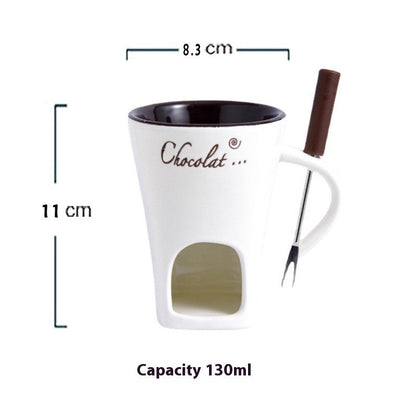 Cocoa Glow Ceramic Fondue Cup