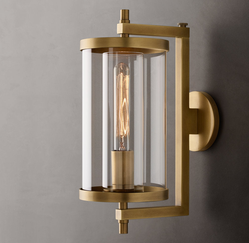 Compact Optical Crystal Cylinder Sconce