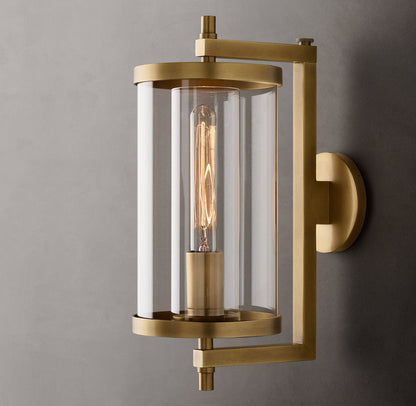 Compact Optical Crystal Cylinder Sconce