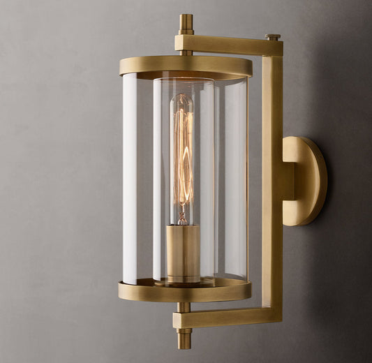 Compact Optical Crystal Cylinder Sconce