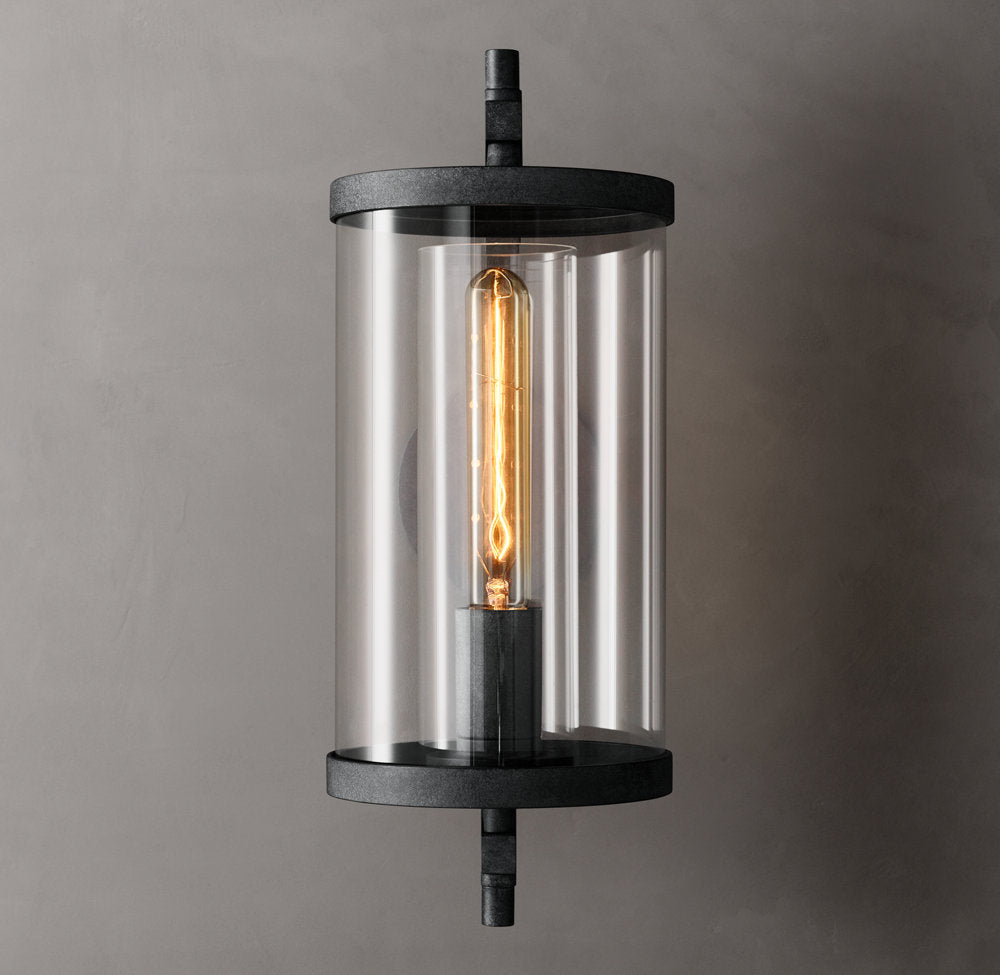 Compact Optical Crystal Cylinder Sconce