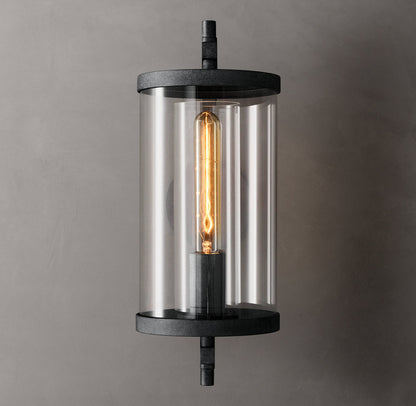 Compact Optical Crystal Cylinder Sconce
