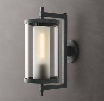Compact Optical Crystal Cylinder Sconce