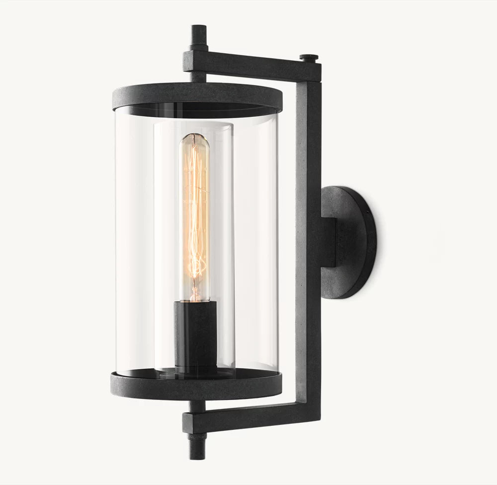 Compact Optical Crystal Cylinder Sconce