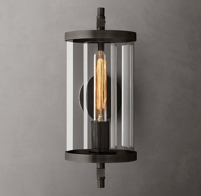 Compact Optical Crystal Cylinder Sconce