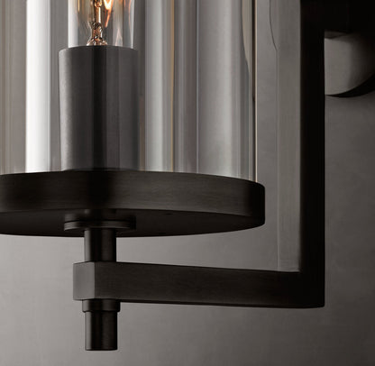 Compact Optical Crystal Cylinder Sconce