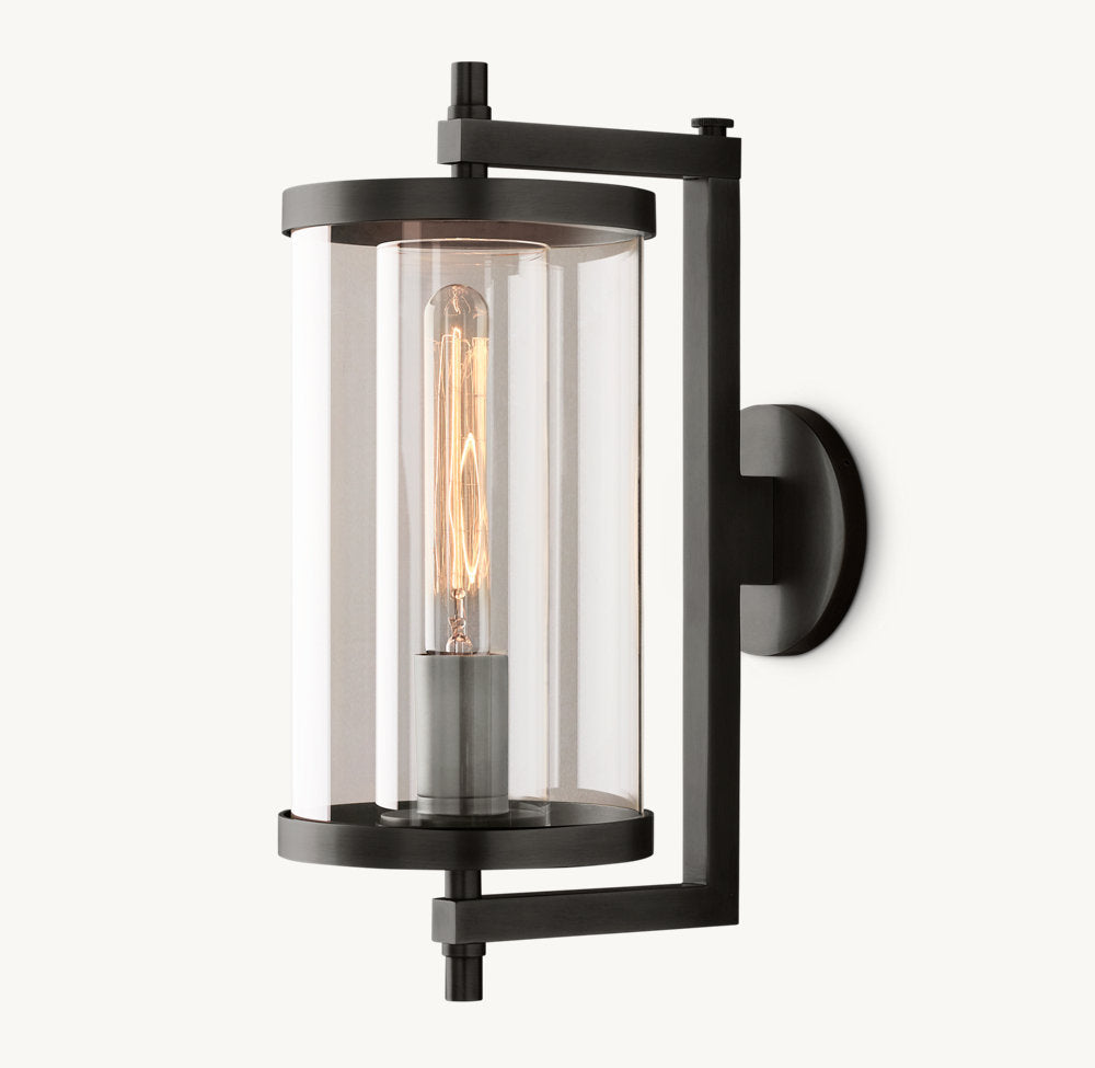 Compact Optical Crystal Cylinder Sconce