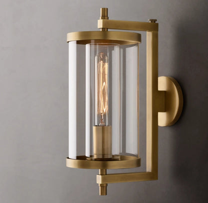 Compact Optical Crystal Cylinder Sconce