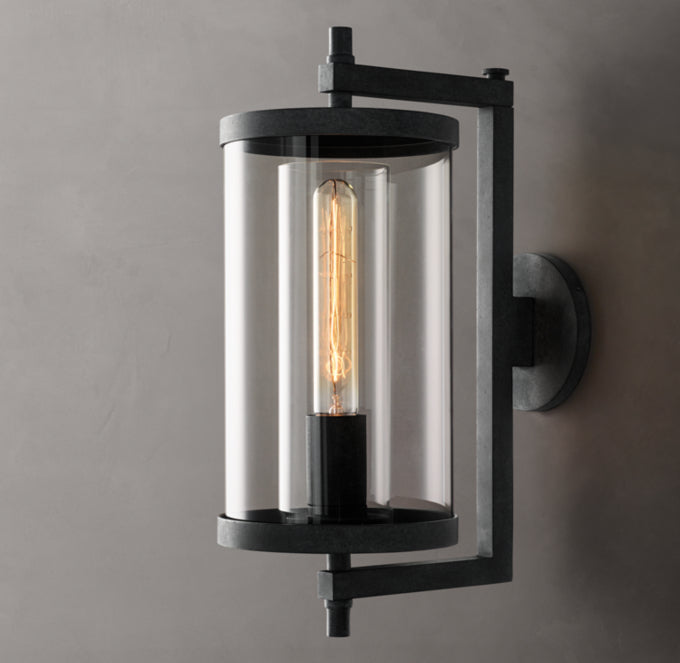 Compact Optical Crystal Cylinder Sconce