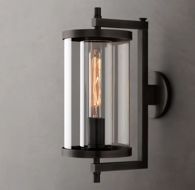 Compact Optical Crystal Cylinder Sconce