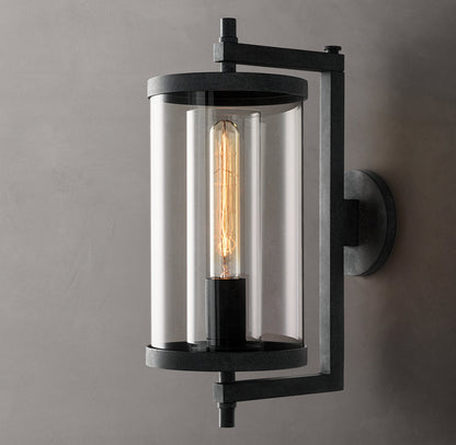 Compact Optical Crystal Cylinder Sconce