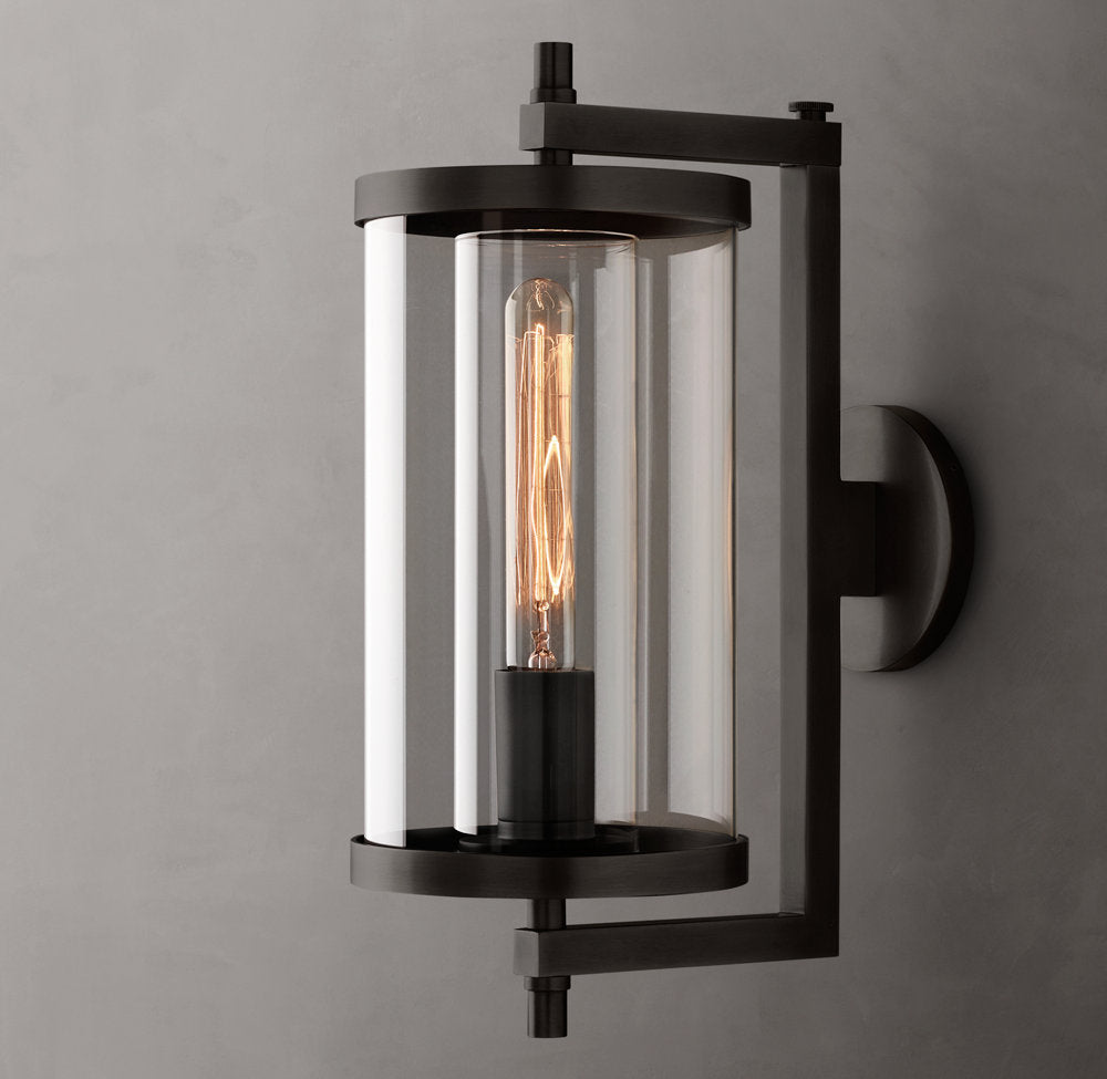 Compact Optical Crystal Cylinder Sconce