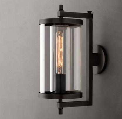 Compact Optical Crystal Cylinder Sconce