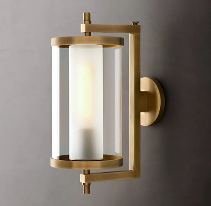 Compact Optical Crystal Cylinder Sconce