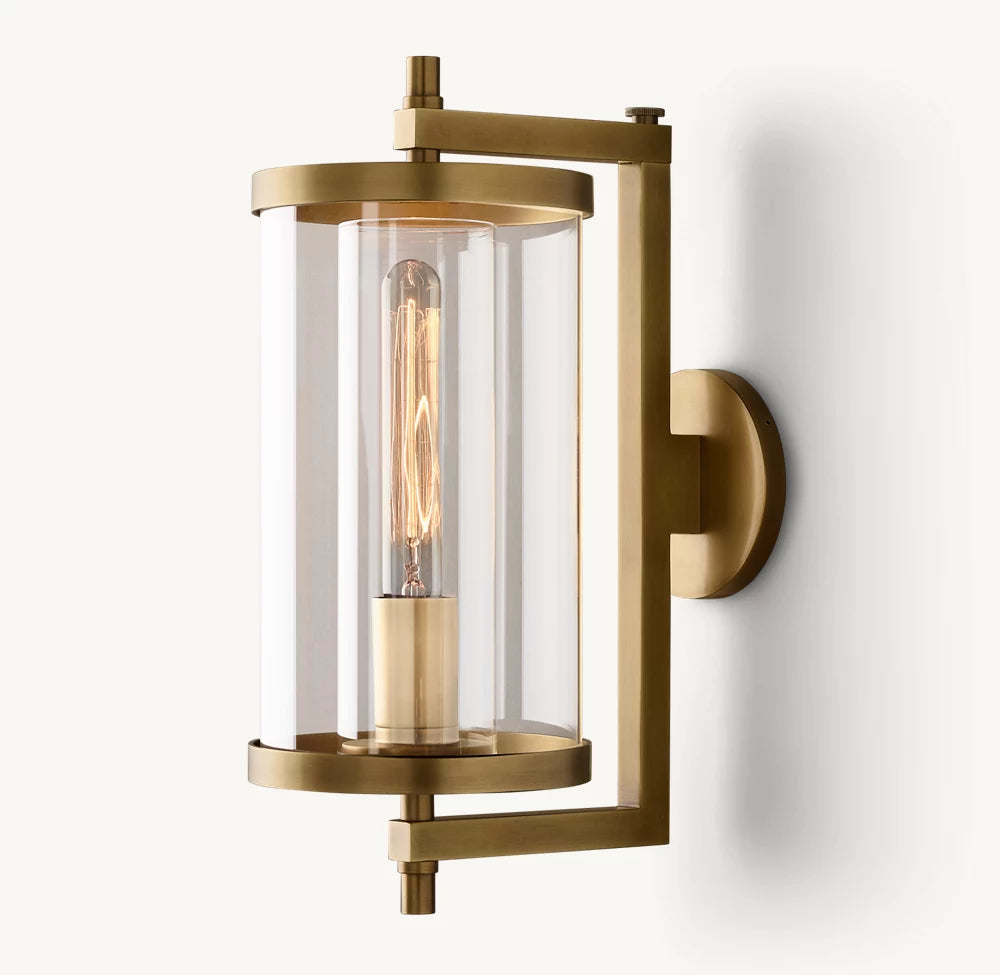Compact Optical Crystal Cylinder Sconce