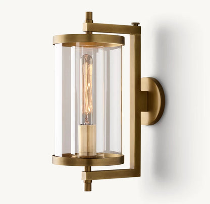 Compact Optical Crystal Cylinder Sconce
