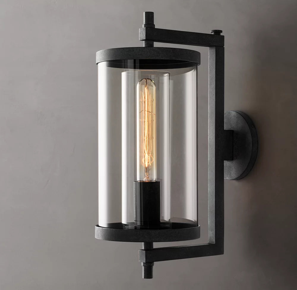 Compact Optical Crystal Cylinder Sconce
