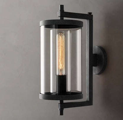Compact Optical Crystal Cylinder Sconce