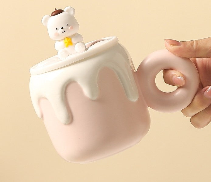 Cozy Bear Haven Mug with Lid