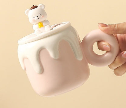 Cozy Bear Haven Mug with Lid
