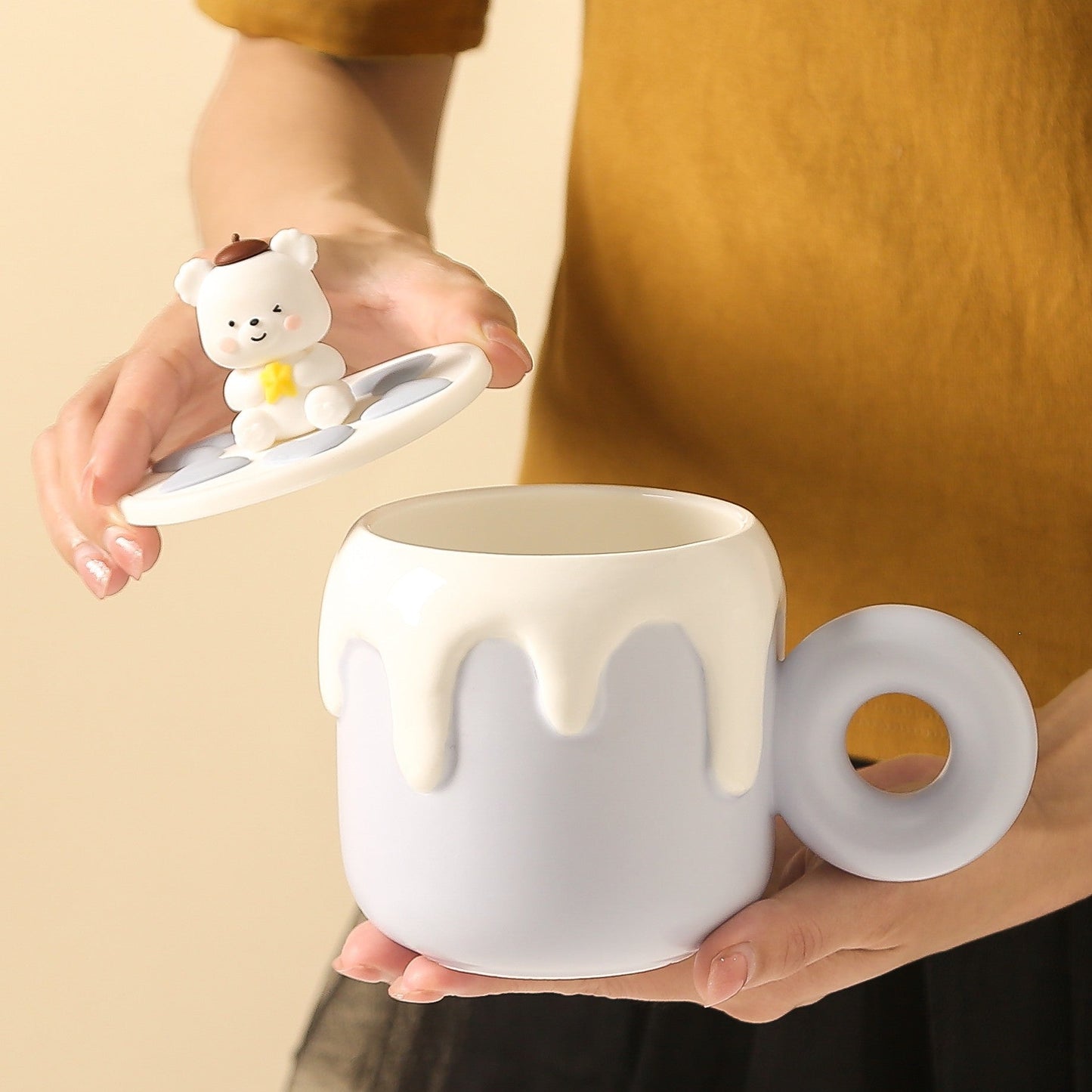 Cozy Bear Haven Mug with Lid