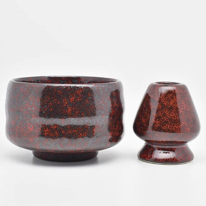 Ember Black & Red Japanese Matcha Tea Set