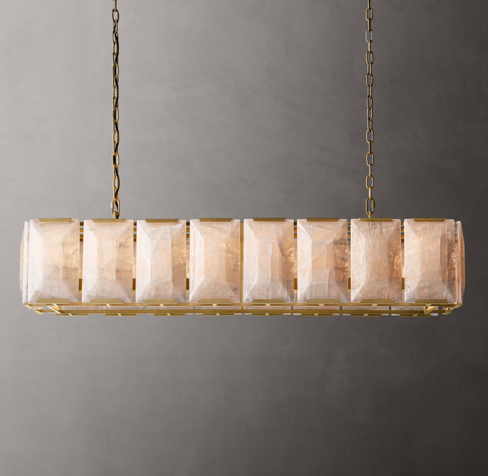 Faceted Calcite Prism Island Chandelier