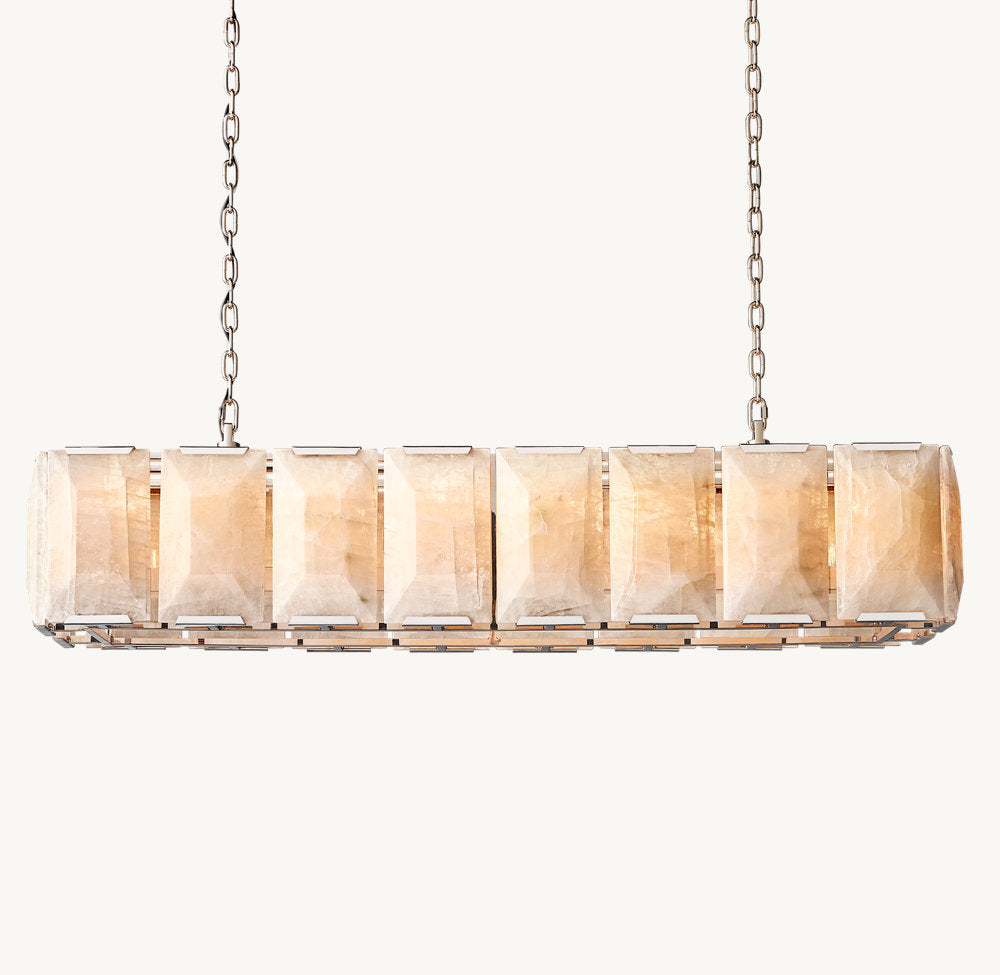 Faceted Calcite Prism Island Chandelier