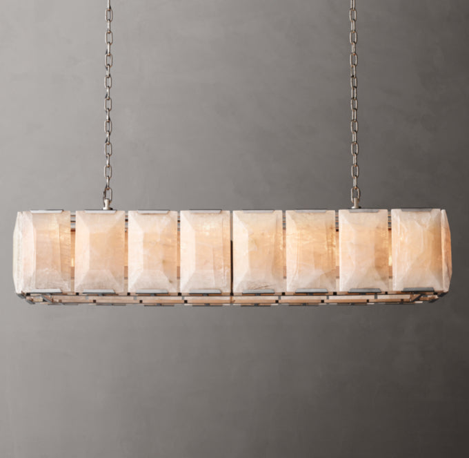 Faceted Calcite Prism Island Chandelier